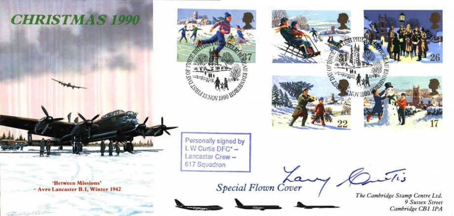 Dambusters 617 Squadron FDC Signed Larry Curtis