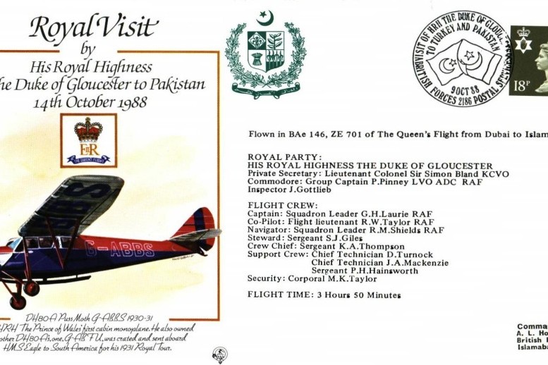 Royal Visit by Duke of Gloucester to Pakistan cover
