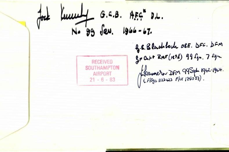 Handley Page Heyford cover Signed Blacklock and Cameron