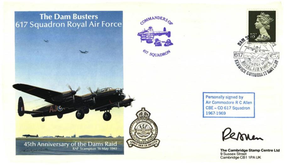 Dambusters 617 Squadron cover Signed R C Allen