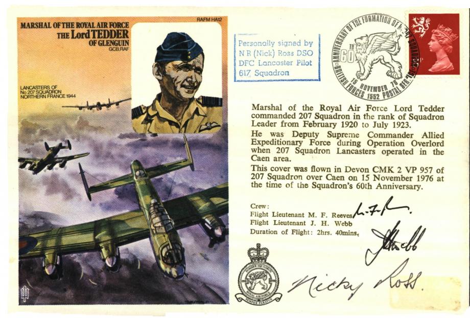 Dambusters 617 Squadron Cover Signed Nicky Ross