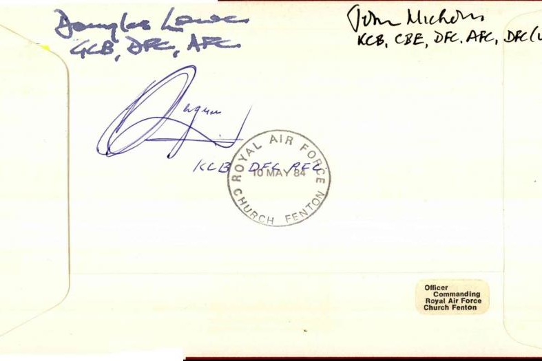 Air Force Cross. Signed B McDonald and 3 AFC holders