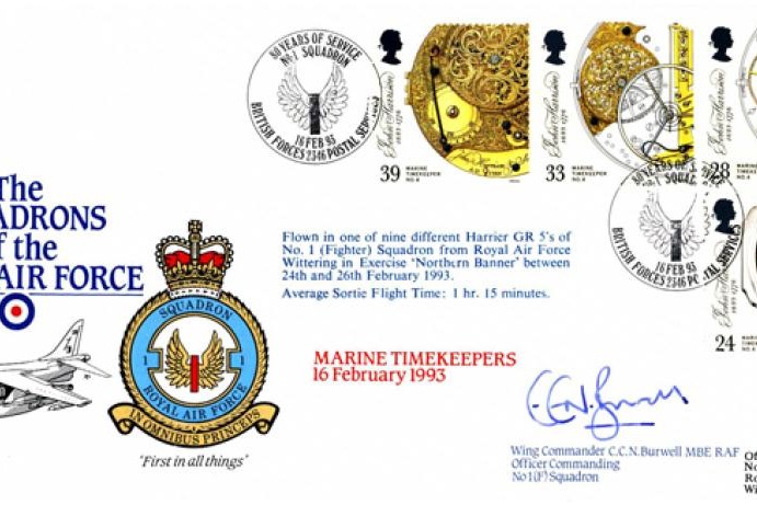 1 Squadron FDC Signed By C C N Burwell The OC Of 1 Squadron