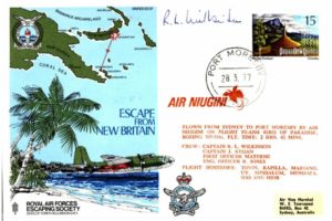 Escape From New Britain cover Sgd pilot R L Wilkinson