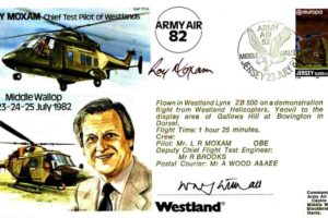 Roy Moxam the Test Pilot cover Sgd Roy Moxham and W N J Withall