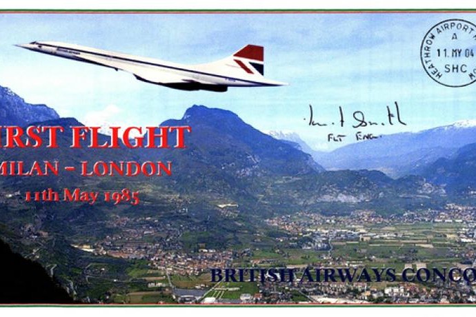 Concorde cover Milan-London Sgd Ian Smith