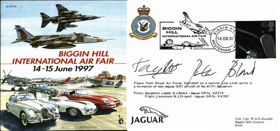 Biggin Hill Air Fair 1997 cover Sgd Rolt  and Blond