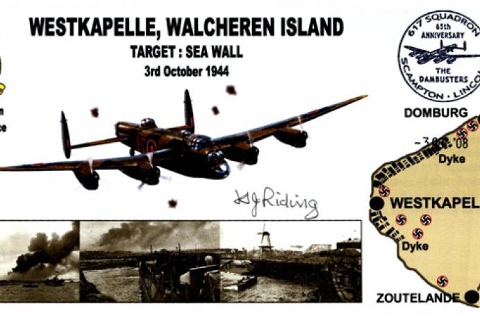 Dambusters 617 Squadron Cover Signed Harold Riding Westkapelle