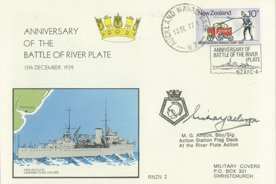 Battle of the River Plate cover Sgd M G Allison