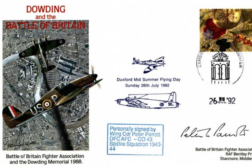 	Battle of Britain Dowding Cover Signed P Parrott A BoB Pilot
