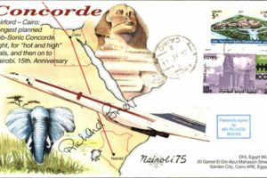 Concorde cover Fairford-Cairo Sgd Richard Briers