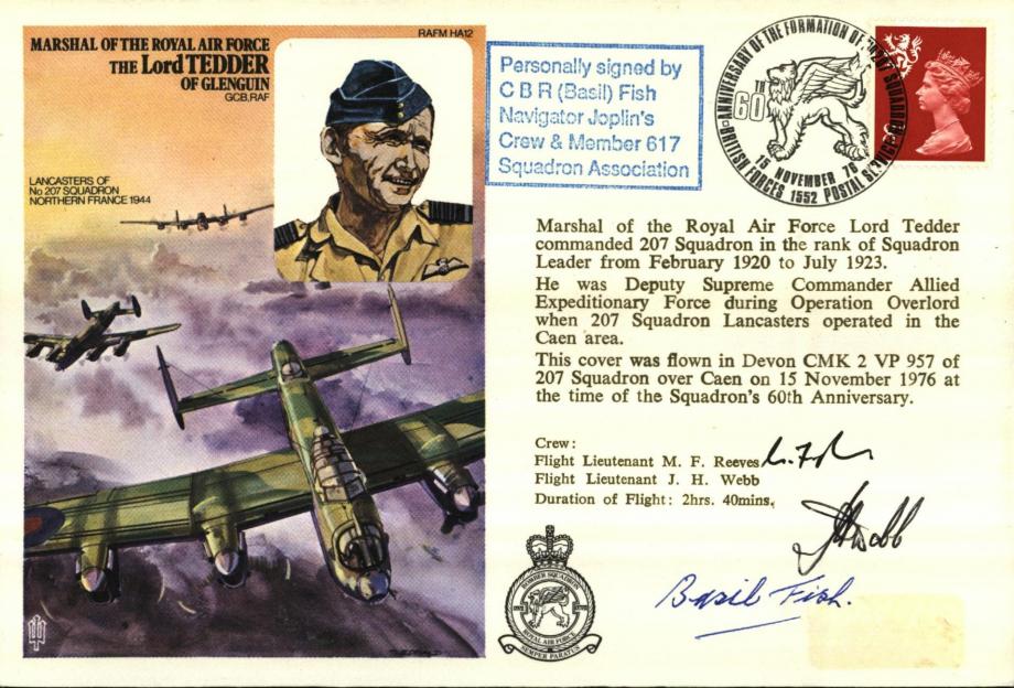 Dambusters 617 Squadron Cover Signed Basil Fish Tirpitz Raid