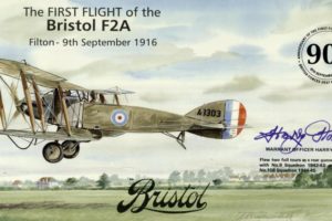 Bristol F2A cover Sgd Harry Irons of 9 Sq and 158 Sq