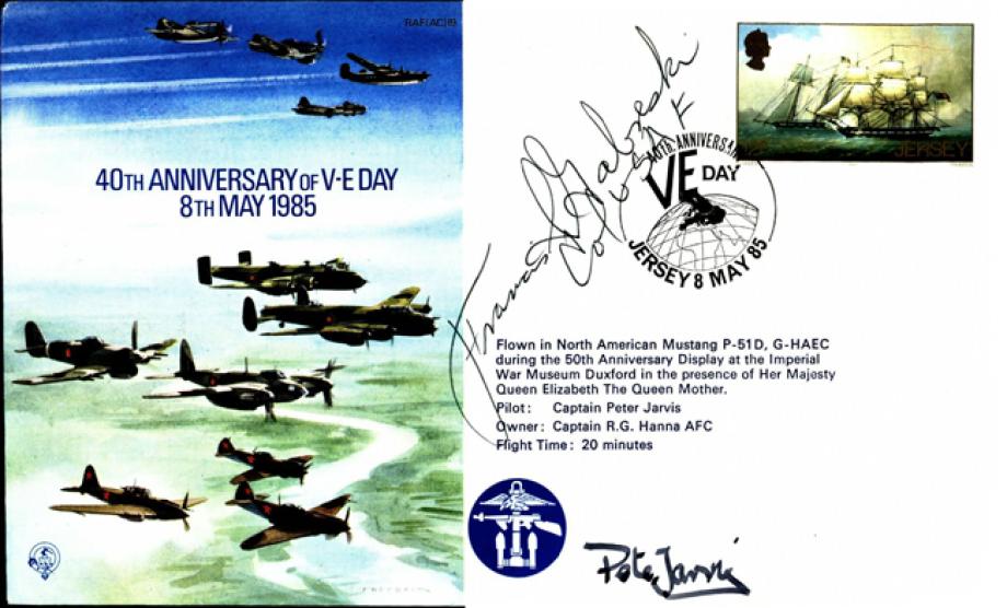 Anniversary of VE Day cover Sgd S Gabreski