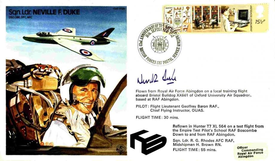 Neville Duke the Test Pilot cover Sgd Neville Duke