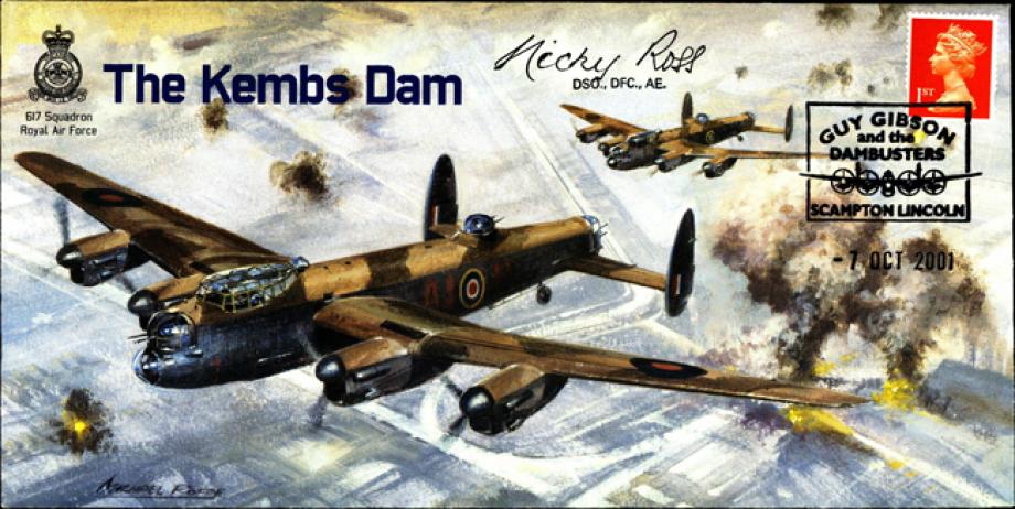 Dambusters 617 Squadron Cover Signed Nicky Ross Kembs Dam