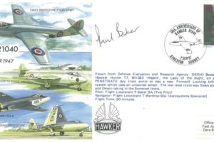 Hawker P.1040 cover Signed Test Pilot P Baker