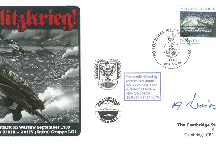 RAF Swindersby cover Sgd polish Pilot Adam Weiss