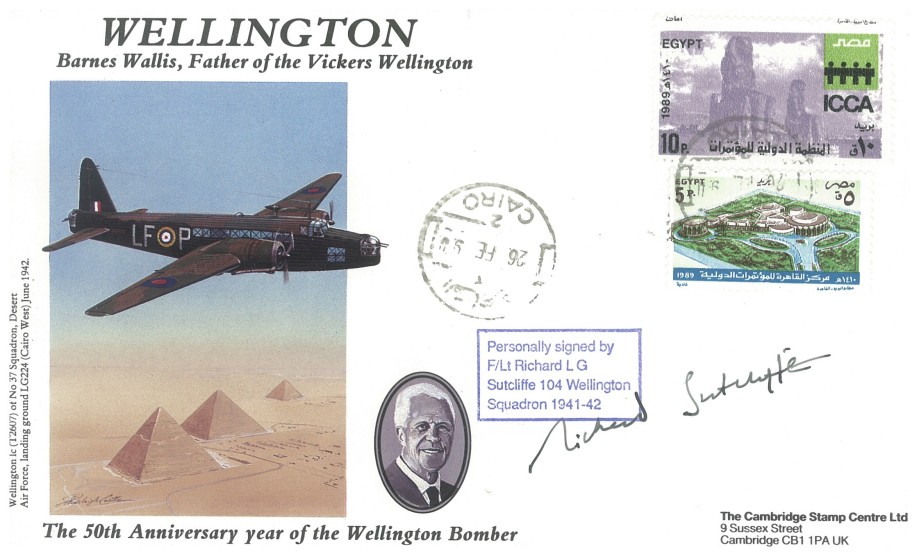 Vickers Wellington cover Sgd R L G Sutcliffe of 104 Sq