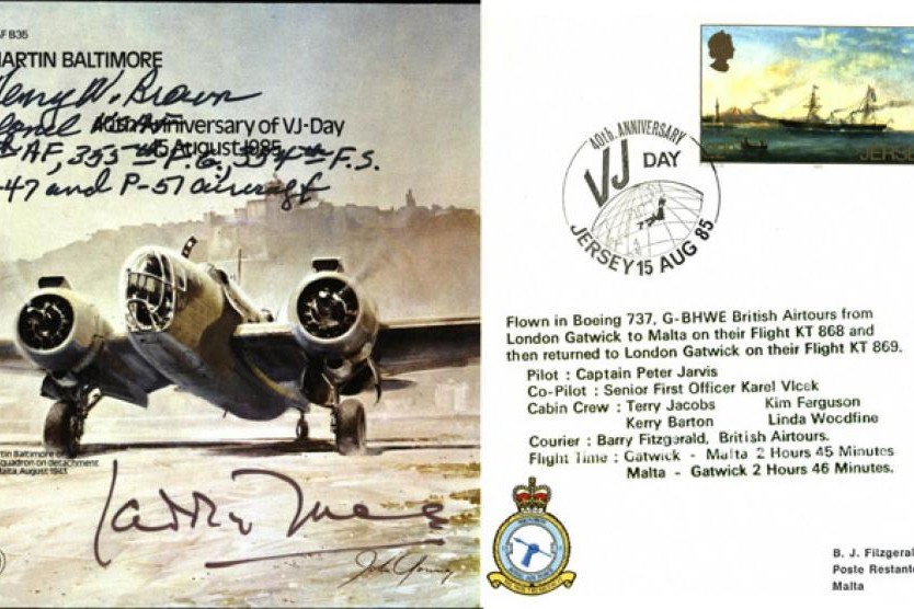 Martin Baltimore cover Signed Laddie Lucas and H W Brown