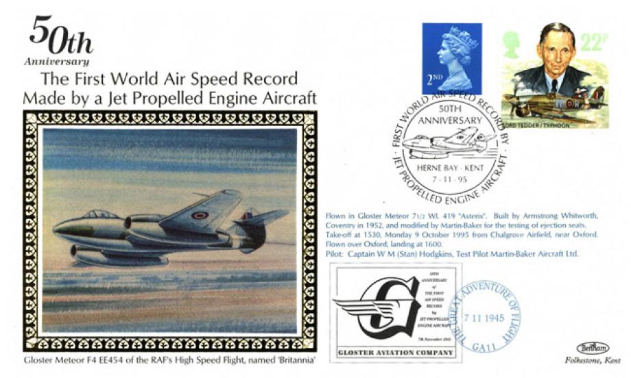 Benham Silks cover. World Air Speed Record