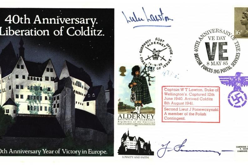 Colditz Cover Signed W Lawton And J Ponewczynski