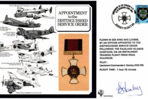 Distinguished Service Order cover Pilot signed by I Stanley