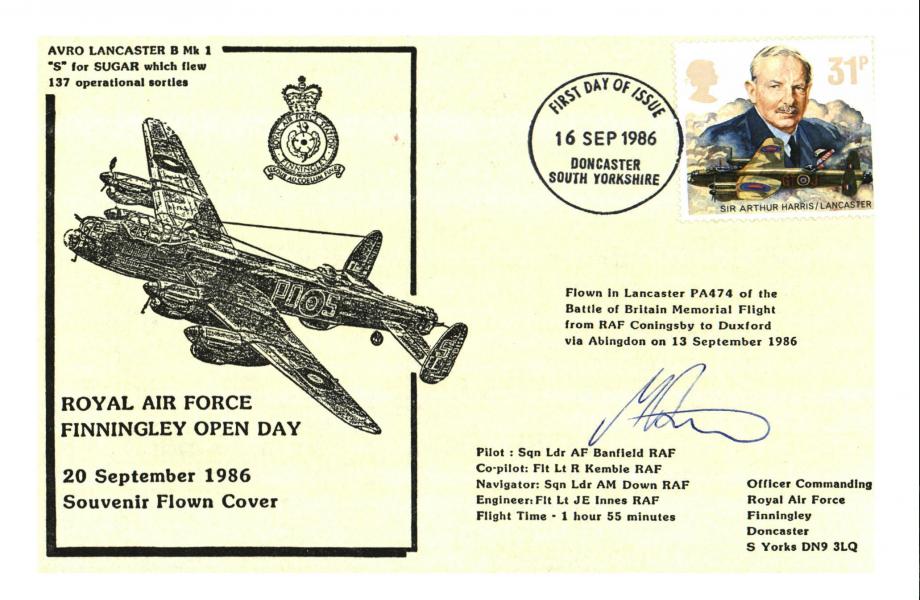 RAF Finningley Cover Signed A M Down