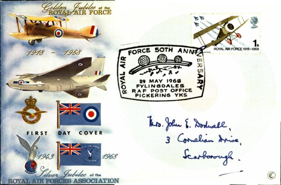 50th Anniversary of the RAF FDC RAF Fylingdales postmark