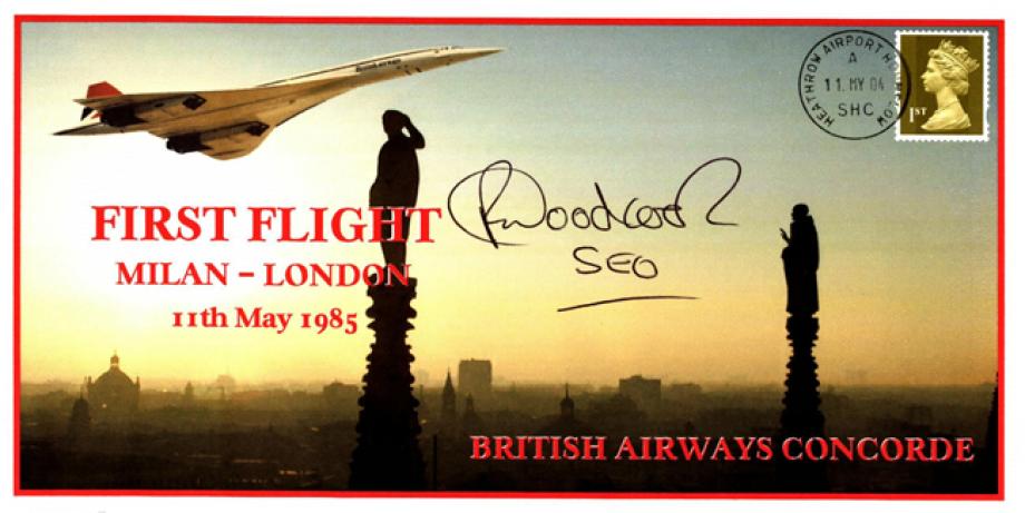 Concorde cover Milan-London Sgd Bob Woodcock