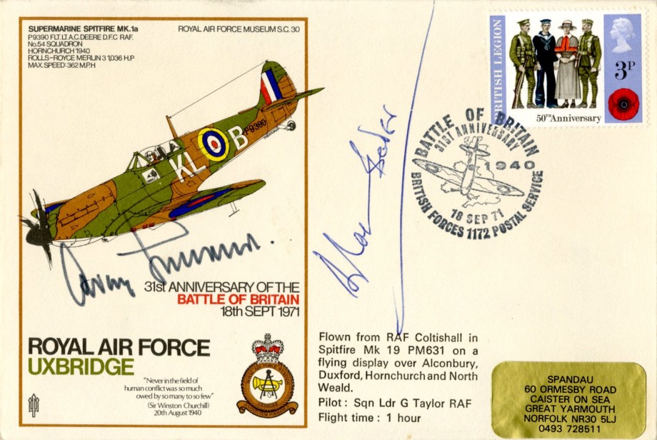 Battle of Britain cover Sgd Bader and Galland