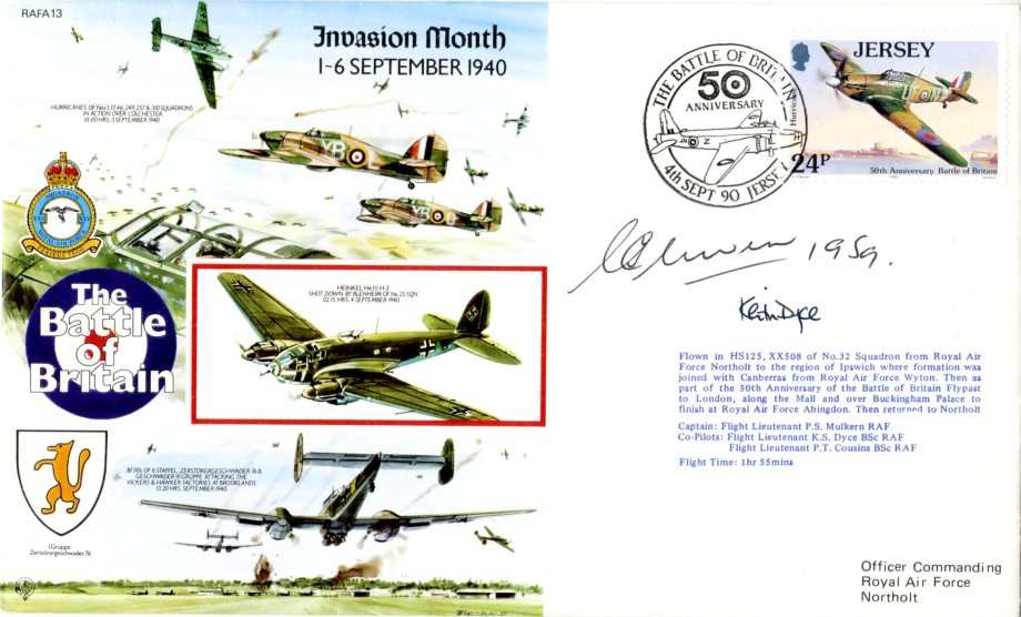 Invasion Month 1-6 September 1940 cover Sgd Dyce and G Unwin