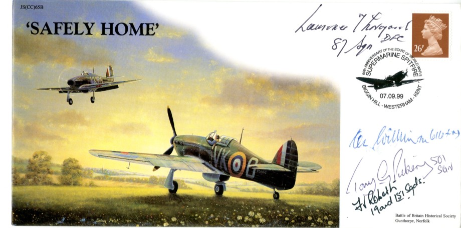 Battle of Britain cover Sgd by 2 BpB pilots and 2 others