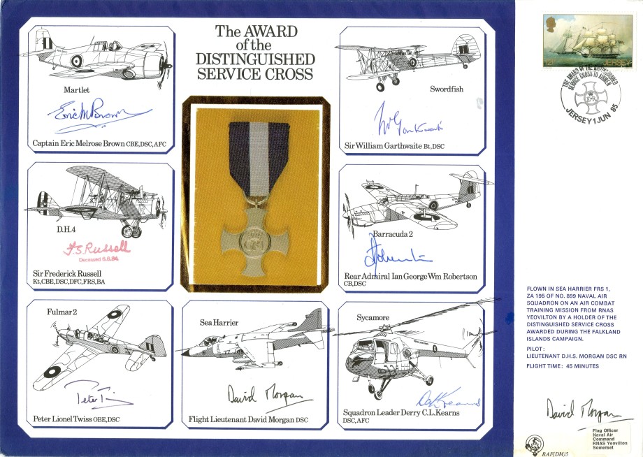 Distinguished Service Cross.Large Signed cover