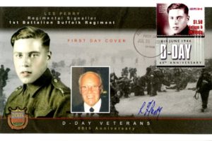 D Day Les Perry Flown Covers Suffolk Regiment