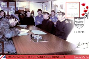 Falklands cover sgd Commander Jeremy Moore