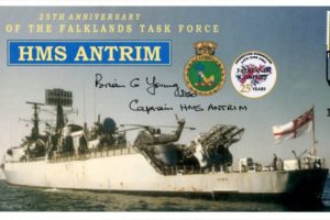 Falklands cover Antrim Sgd. CO Capt.Young