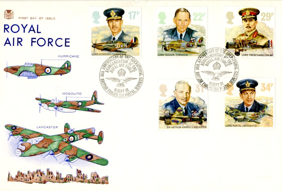 The RAF - 16th September 1986 FDC BFPS 2114 postmark