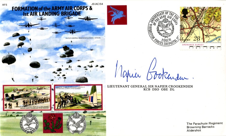 Army Air Corps & 1st Air Landing Brigade cover Signed