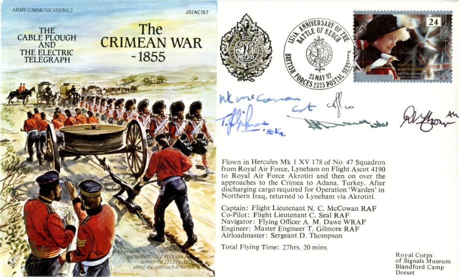 The Crimean War cover Crew signed