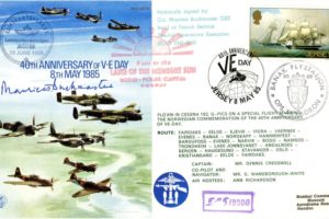 Ann of VE Day cover Sgd M Buckmaster