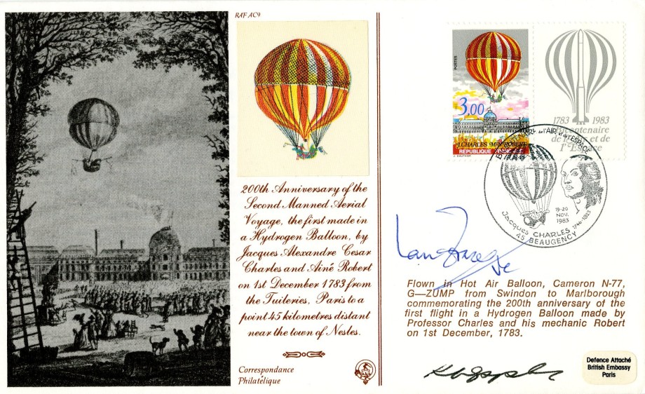 Hydrogen Balloon cover Sgd pilot and Ian Fraser VC