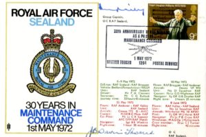 RAF Sealand cover Sgd OC of RAF Sealand