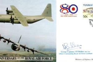 80th Anniversary of the RAF cover Sgd J D Bullen