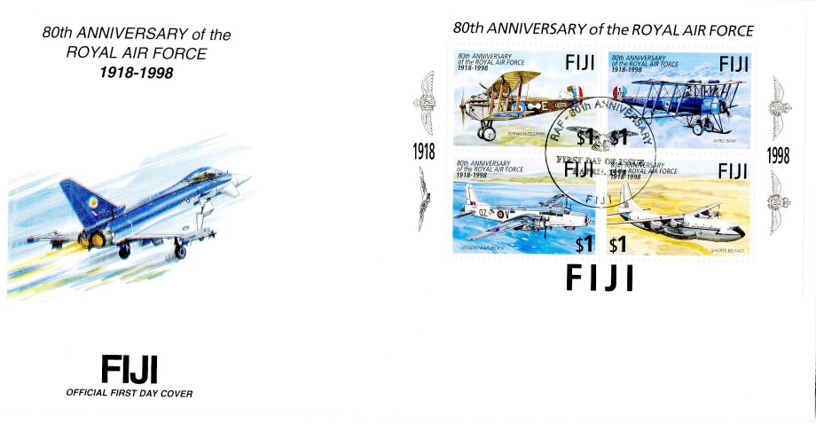 80th Anniversary of the RAF cover Fiji FDC