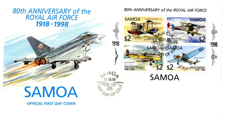 80th Anniversary of the RAF cover Samoa FDC