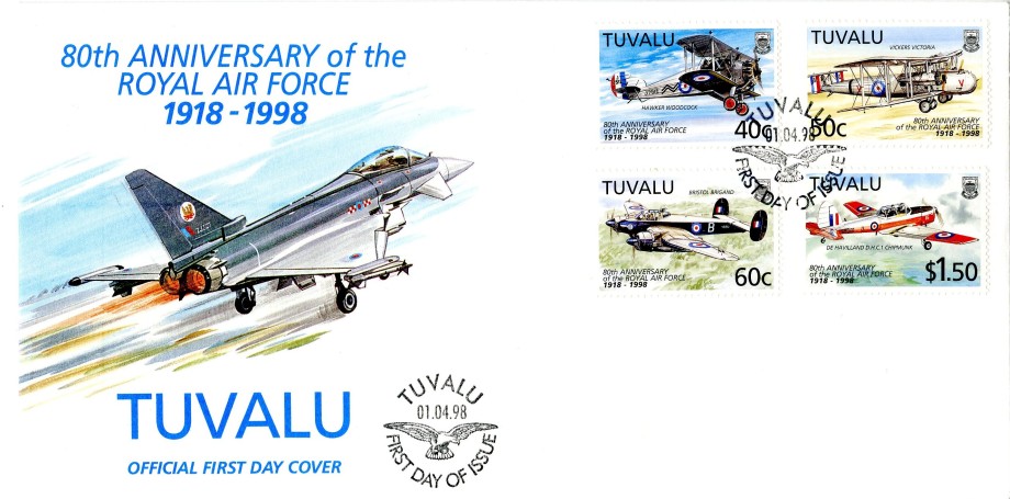80th Anniversary of the RAF cover Tuvalu FDC