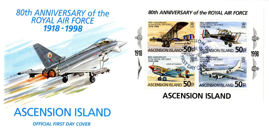 80th Anniversary of the RAF cover Ascension Island FDC