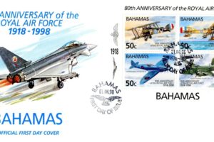80th Anniversary of the RAF cover Bahamas FDC