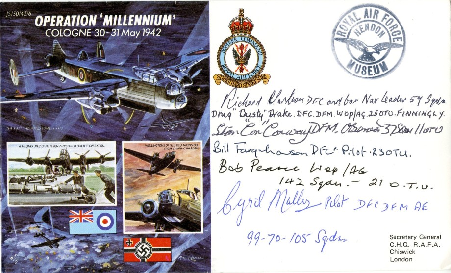 Operation Millenium cover Sgd by 6 WW2 airmen